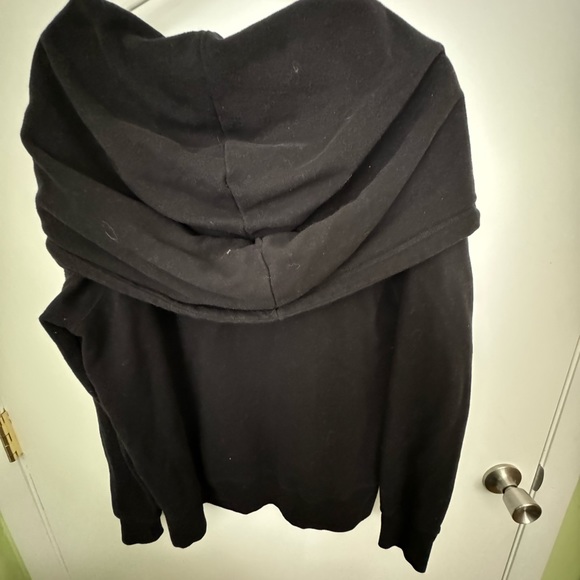 Peace Love World Women’s Small Cowl Neck Affirmation Black Hoodie Oversized - Picture 4 of 6